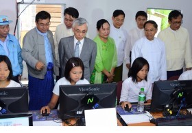 ミャンマー「eVillage」ICTセンターのオープニング式典